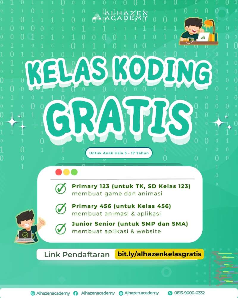 Daftar Kelas Coding Anak Gratis
